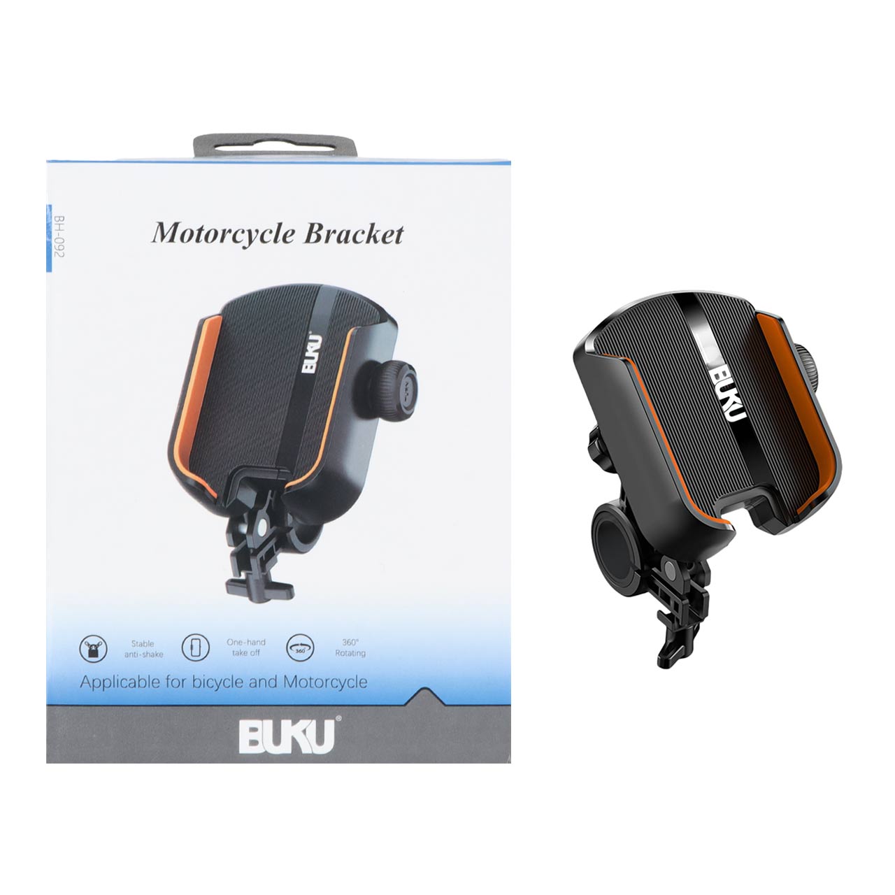 هولدر گوشی موبایل پایه دار BUKU مدل BH-092 - مشکی - MMS